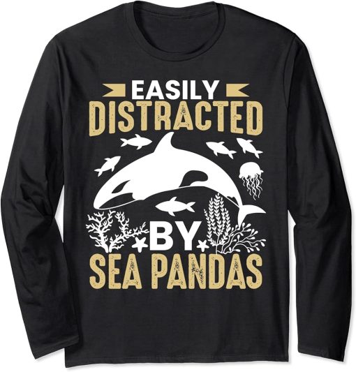 Funny Orca Lover Graphic for Women Men Kids Whale Long Sleeve T-Shirt